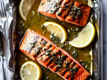 Easy Grilled Salmon in Foil With Lemon-Garlic-Herb Butter