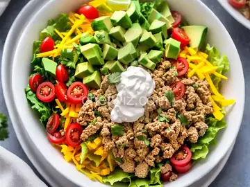 Easy Keto Taco Salad Bowl for 2