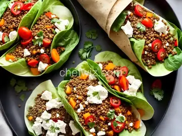 Easy Lentil Feta Wraps