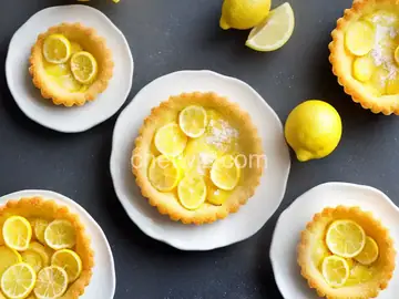 Easy Mini Lemon Tarts with Shortbread Crust