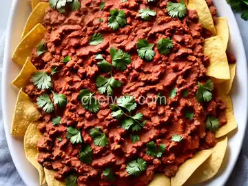 Easy Nachos with Refried Beans