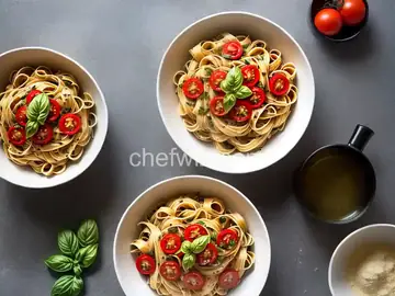 Easy Olive Oil, Tomato, and Basil Pasta