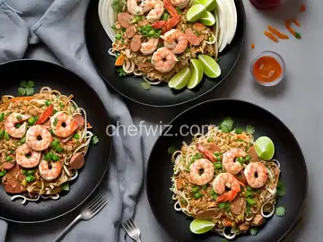 Easy Pad Thai with Shrimp and Hillshire FarmÂ® Smoked Sausage
