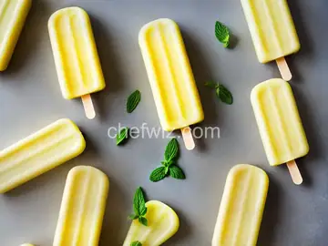 Easy Pineapple Mint Popsicles