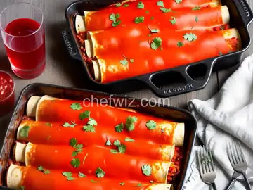Easy Red Chicken Enchiladas