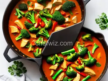 Easy Red Thai Curry with Chicken and Broccoli