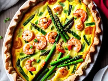 Easy Shrimp and Asparagus Quiche
