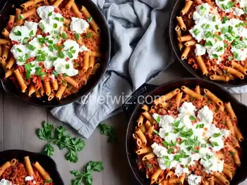Easy Skillet Baked Ziti With Sausage and Ricotta Recipe