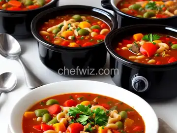 Easy Slow Cooker Vegetarian Minestrone