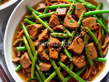 Easy Stir-Fried Pork With String Beans Recipe