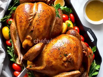 Easy Stuffed Roast Turkey With Giblet Gravy Recipe