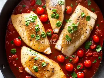 Easy Tilapia with Wine and Tomatoes