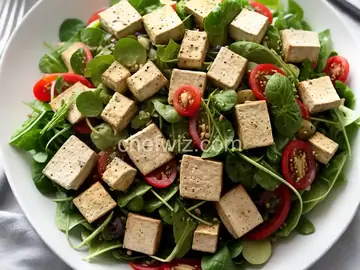 Easy Tofu Salad with Tuna and Watercress
