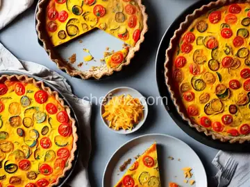 Easy Zucchini, Tomato, and Cheese Tart