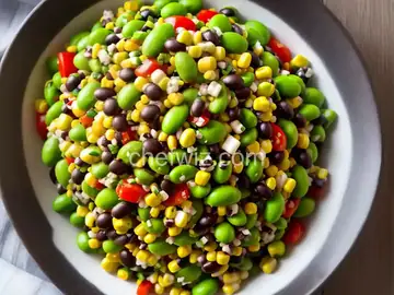 Edamame, Corn, and Black Bean Salad