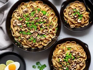 Egg Noodles with Mushrooms