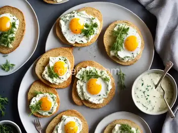 Egg Salad Tartines With Mixed Herbs