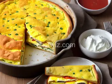 Egg and Cheese Bread Omelet