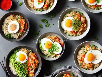 Egg-and-Kimchi Rice Bowls