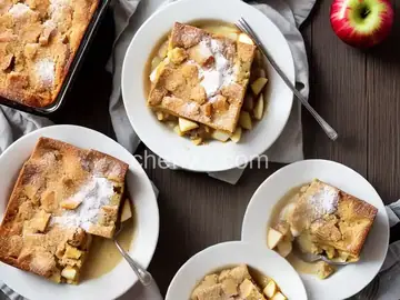 Eggnog and Apple Bread Pudding
