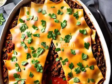 Eggplant and Ground Beef Lasagna