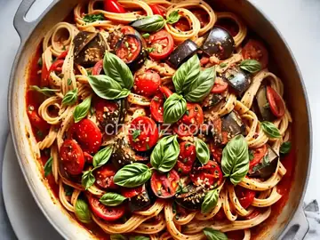Eggplant and Tomato Pasta Recipe
