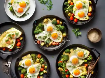 Eggs au Gratin with Vegetables