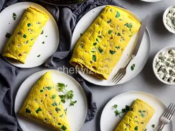 Egyptian Feta Cheese Omelet Roll