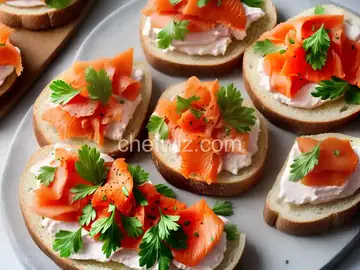 Elegant Open-Faced Smoked Salmon Sandwiches