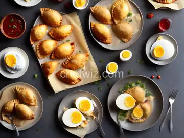 Empanadas de Jamon, Queso, y Huevo Duro (Ham, Cheese, and Hard-boiled Egg Empanadas)