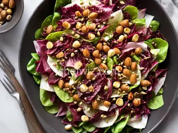 Endive and Radicchio Salad with Roasted Hazelnuts
