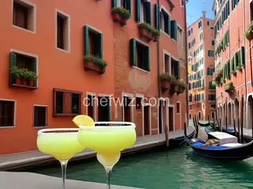 Enjoying a Margarita in Venezia