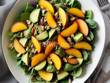 Erin’s Peach & Avocado Green Salad