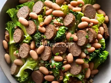Escarole with Italian Sausage and White Beans