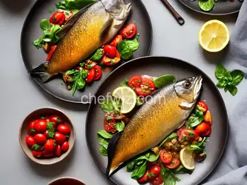 Everything-Spice Fish With Tomato Salad