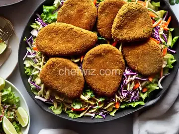 Falafel-Crusted Chicken With Hummus Slaw