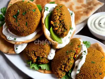 Falafel in Pita with Yogurt Sauce