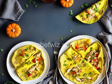 Fall Omelet with Squash and Crab Meat