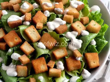 Family Favorite Salad with Homemade Ranch Dressing and Croutons