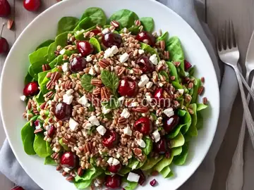 Farro Salad with Pecans, Feta, and Cherries