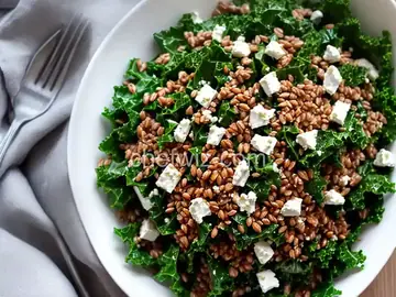 Farro and Kale Salad with Goat Cheese