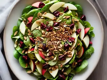 Favorite Green Salad with Apples, Cranberries and Pepitas