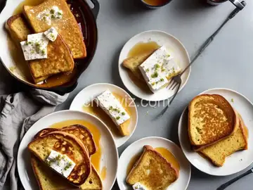 Feta Cheese French Toast with Spiced Honey Syrup