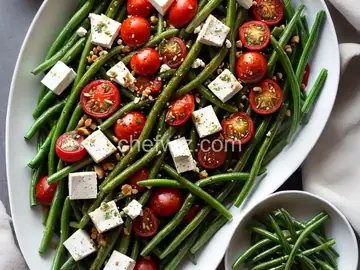 Feta and Slow-Roasted Tomato Salad with French Green Beans