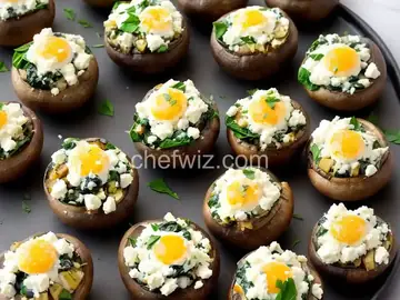 Feta and Spinach Stuffed Mushrooms