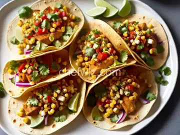 Fiery Fish Tacos with Crunchy Corn Salsa