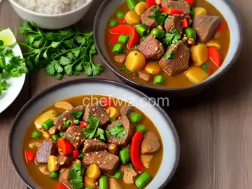 Filipino style pork and vegestable stew (Lauya)