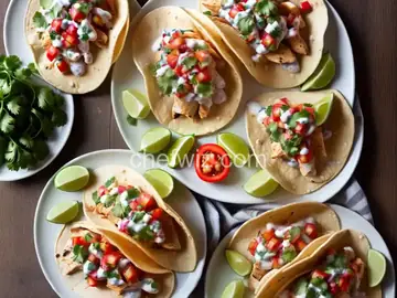 Fish Tacos with Creamy Chipotle Sauce and Pico de Gallo