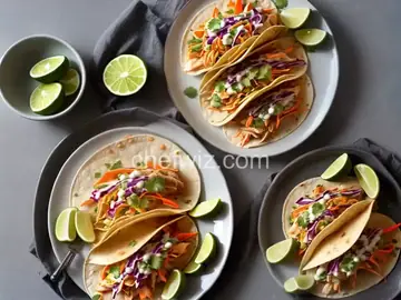 Fish Tacos with Honey-Cumin Cilantro Slaw and Chipotle Mayo