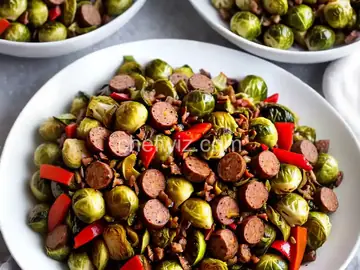Five-Spice Brussels Sprouts and Sausage Stir-Fry
